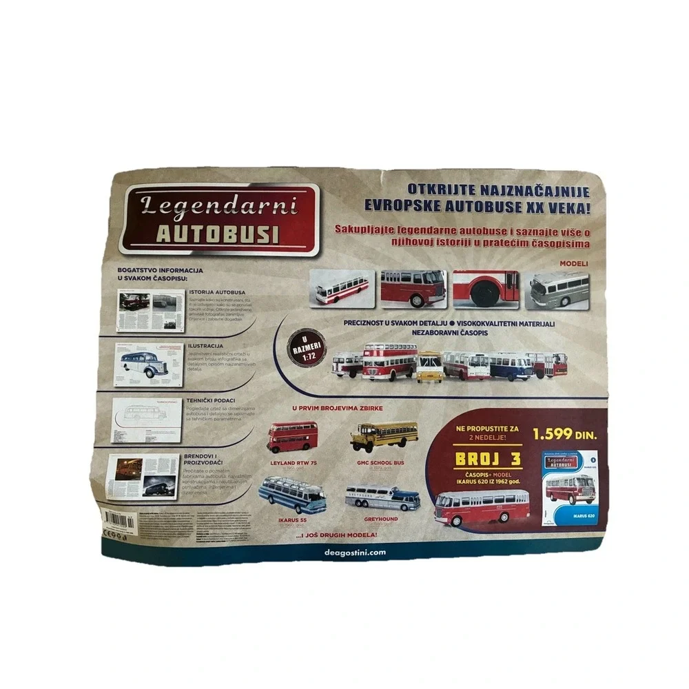 DeAgostini Skoda 706 RTO 1:72 Diecast Iconic Buses From A Bygone Era Series NEW‎